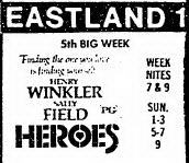 Eastland Twin Theatres - January 22 1978 Ad